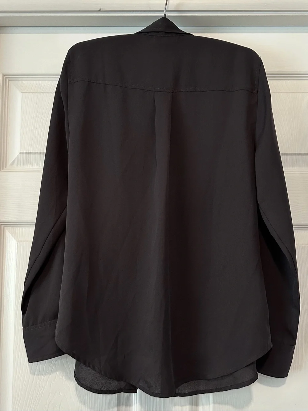 J. Crew Black Lightweight Poly Button-Up Blouse #J01
